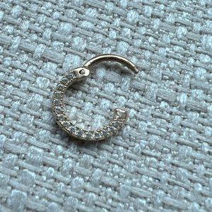 14K yellow gold 8mm 16g eternity clicker